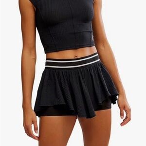 Free People Movement Women’s Sultry Black Athletic Skort